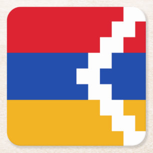 Porta-copo De Papel Quadrado Bandeira de Nagorno Karabakh
