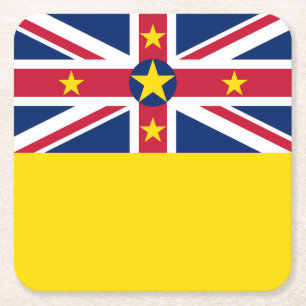 Porta-copo De Papel Quadrado Bandeira de Niue