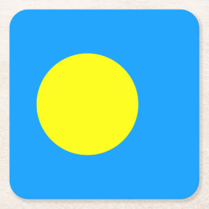 Porta-copo De Papel Quadrado Bandeira de Palau