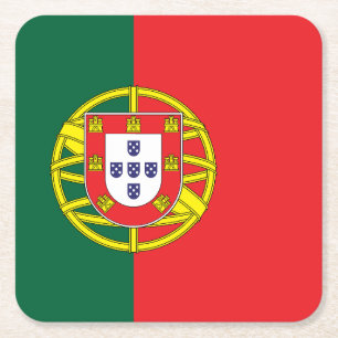 Porta-copo De Papel Quadrado Bandeira de Portugal