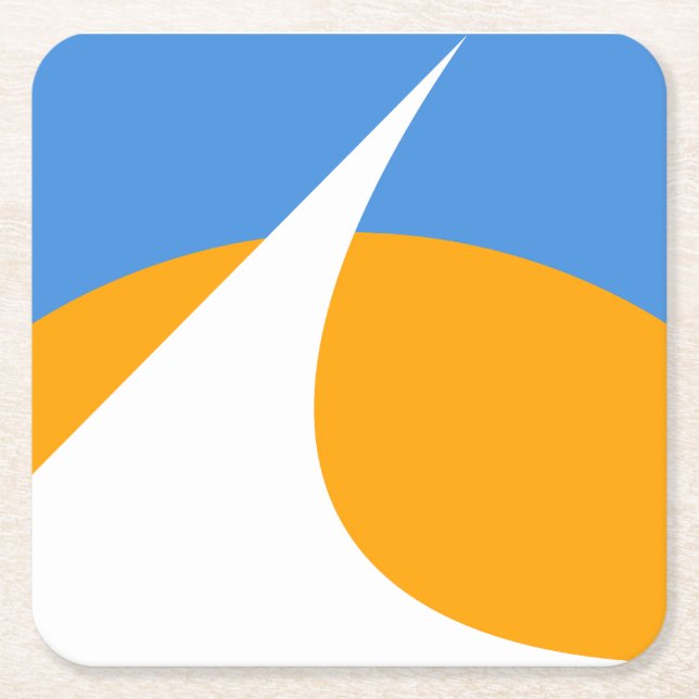 Porta-copo De Papel Quadrado Bandeira de Redim, Califórnia (Frente)