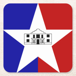 Porta-copo De Papel Quadrado Bandeira de San Antonio, Porta copos de Papel Quad