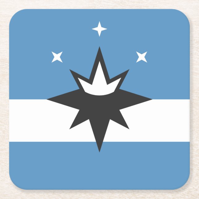 Porta-copo De Papel Quadrado Bandeira de Springfield, Missouri (Frente)