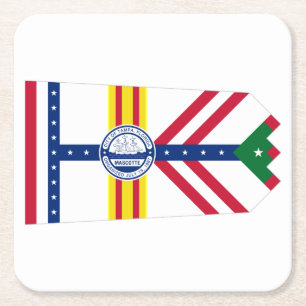 Porta-copo De Papel Quadrado Bandeira de Tampa, Porta copos de Papel Quadrado n