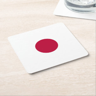 Porta-copo De Papel Quadrado Bandeira do Japão: Terra do Sol Nascente, Hinomaru
