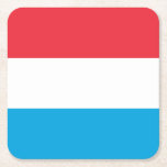 Porta-copo De Papel Quadrado Bandeira do Luxemburgo<br><div class="desc">Bandeira Patriótica do Luxemburgo.</div>