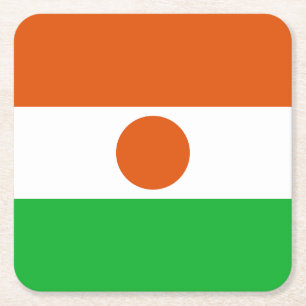 Porta-copo De Papel Quadrado Bandeira do Níger