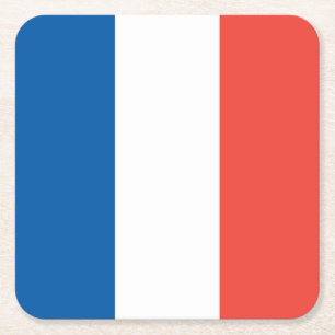 Porta-copo De Papel Quadrado Bandeira Francesa, Viva a França, Festa do Dia da 