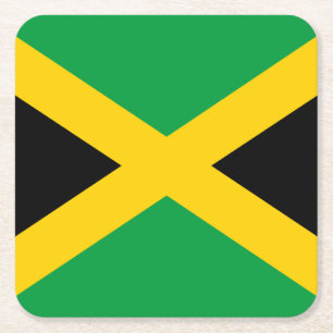 Porta-copo De Papel Quadrado Bandeira jamaicana