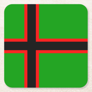 Porta-copo De Papel Quadrado Bandeira Nacional da Carélia