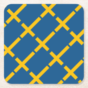 Porta-copo De Papel Quadrado Bandeira sueco