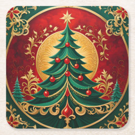 Porta-copo De Papel Quadrado Bandeja de Papel de Natal Árvore de Natal