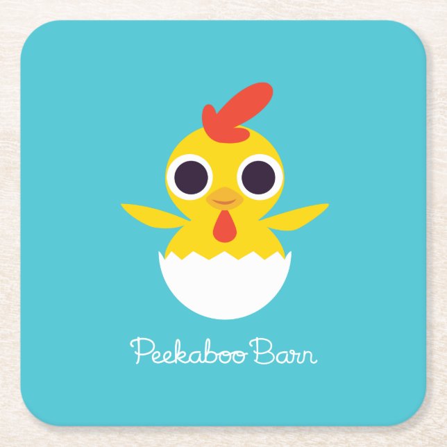 Porta-copo De Papel Quadrado Bandido o pintinho (Frente)