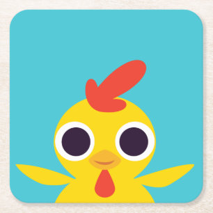 Porta-copo De Papel Quadrado Bandido o pintinho