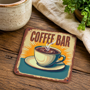 Porta-copo De Papel Quadrado Bar de Café Retro Art Déco