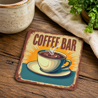 Porta-copo De Papel Quadrado Bar de Café Retro Art Déco