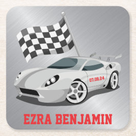 Porta-copo De Papel Quadrado Bar de Corrida de Carro Go-Kart Mitzvah