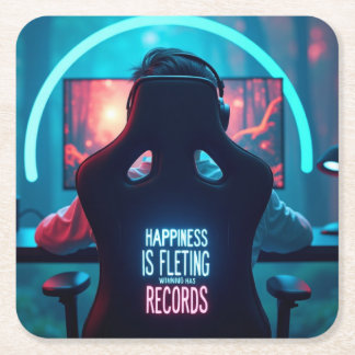 Porta-copo De Papel Quadrado Bar Mat: Ganhar tem registros