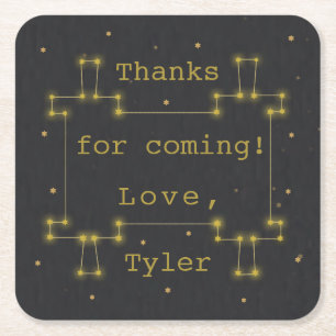 Porta-copo De Papel Quadrado Bar ou Bat Mitzvah Space Torah