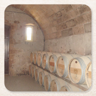 Porta-copo De Papel Quadrado Barris de Vinho Napa