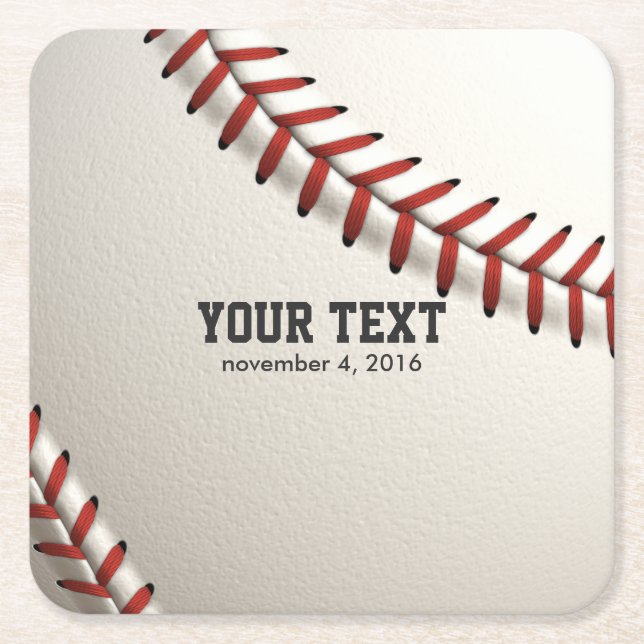 Porta-copo De Papel Quadrado Basebol (Frente)