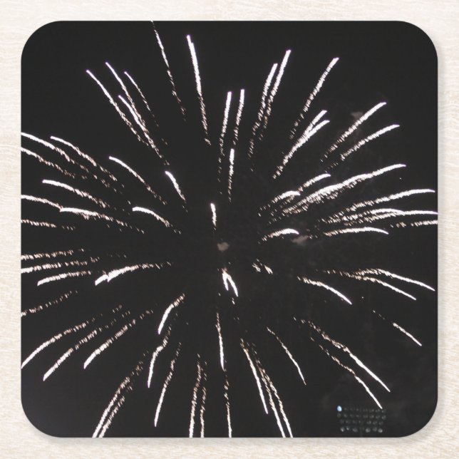 Porta-copo De Papel Quadrado Bases para Bebidas de Fogos de Artifício (Frente)