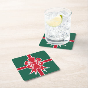 Porta-copo De Papel Quadrado Bases para Presente de Natal