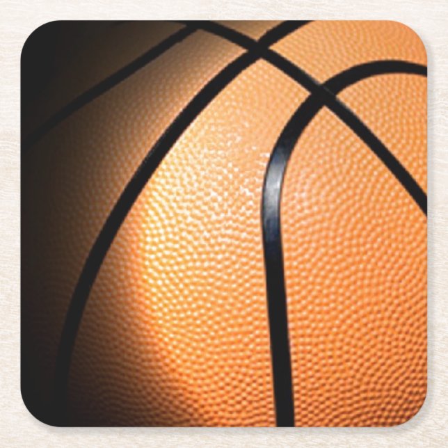 Porta-copo De Papel Quadrado Basquete (Frente)