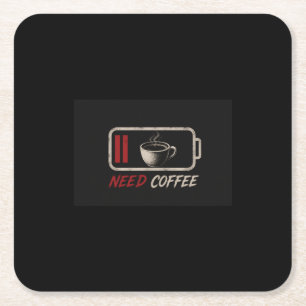 Porta-copo De Papel Quadrado Bateria Baixa Precisa Café –