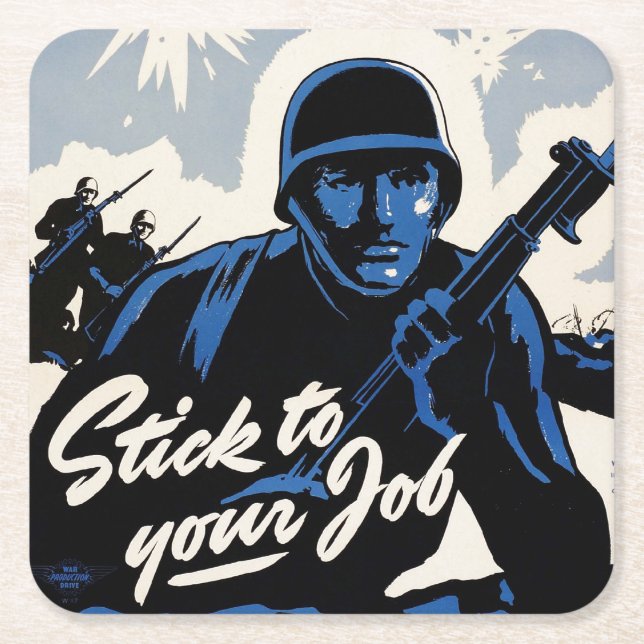 Porta-copo De Papel Quadrado Batlefield Beachhead Assault por Guerreiros Americ (Frente)