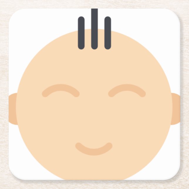 Porta-copo De Papel Quadrado bebê (Frente)