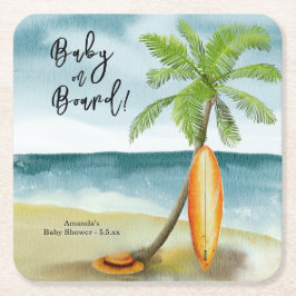 Porta-copo De Papel Quadrado Bebê no Chá de fraldas conselho