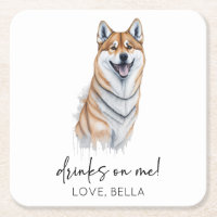 Bebidas Em Mim! Shiba Inu Dog Pet Weding Weding