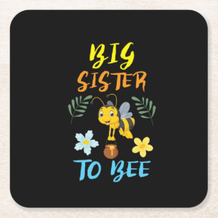 Porta-copo De Papel Quadrado Beekeeper Art Big Sister To Beer