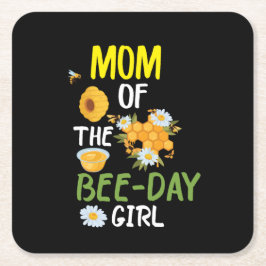 Porta-copo De Papel Quadrado Beekeeper Art Mãe Da Bee Day Girl 2