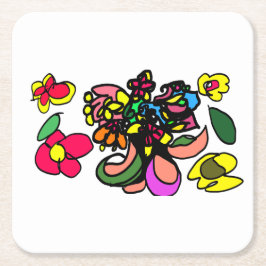 Porta-copo De Papel Quadrado Beija-flor relaxa primavera