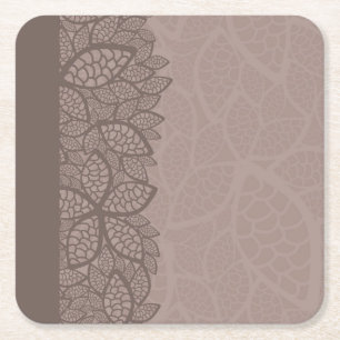 Porta-copo De Papel Quadrado Beira e fundo do teste padrão da folha