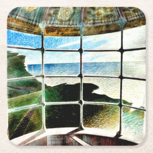 Porta-copo De Papel Quadrado Belle Tout Lighthouse Cabeça De Beachy,