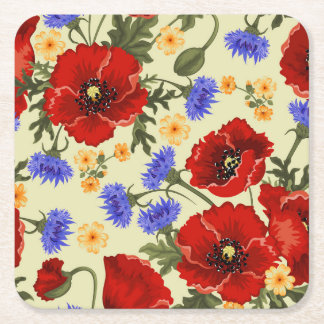 Porta-copo De Papel Quadrado Belo Abstrato Floral Conjunto de Portas copos