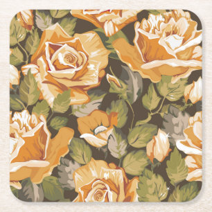 Porta-copo De Papel Quadrado Belo conjunto de Portas copos de esboço floral