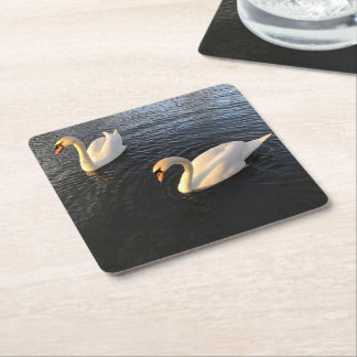 Porta-copo De Papel Quadrado Belos cisnes