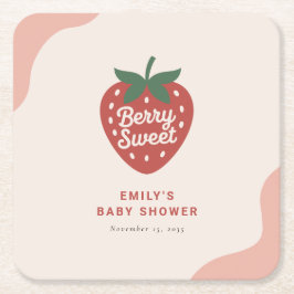 Porta-copo De Papel Quadrado Berry Sweet Cute Baby Shower