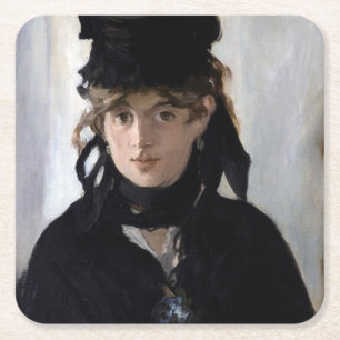 Porta-copo De Papel Quadrado Berthe Morisot com Buquê de Violetas, Manet