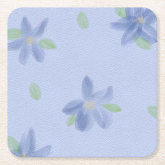 Porta-copo De Papel Quadrado Bibelinhos de Flor de Vinca