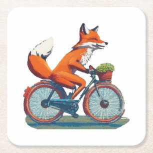 Porta-copo De Papel Quadrado Bicicleta Fox