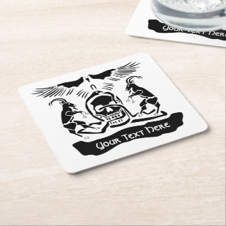 Porta-copo De Papel Quadrado Black Goat Corrupt Trinity Crest