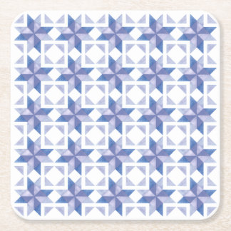 Porta-copo De Papel Quadrado Bloco de Colcha Azul