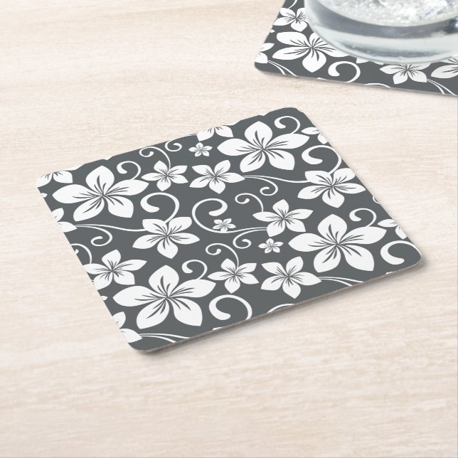 PORTA-COPO DE PAPEL QUADRADO BLUE HAWAII (PEWTER) (Inclinado)