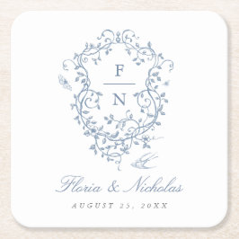 Porta-copo De Papel Quadrado Blue Toile - Porta copos Chinoiserie