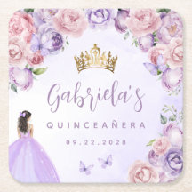 Blush Roxo Floral Quinceañera